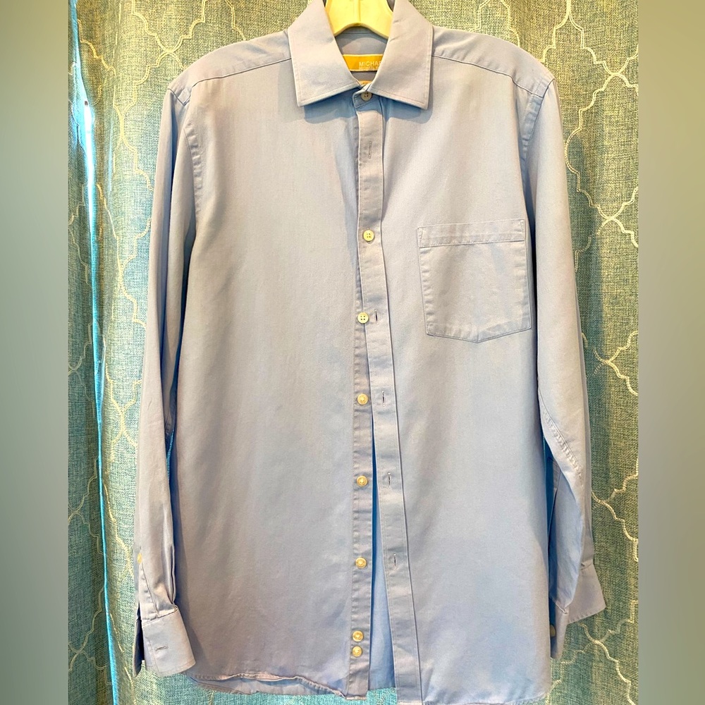 Michael Kors Men's Long Sleeve Button Down Collar Shirt Size 15.5" X  32/33”